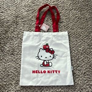 Hello Kitty White Tote Bag with Red Handles(NEW)